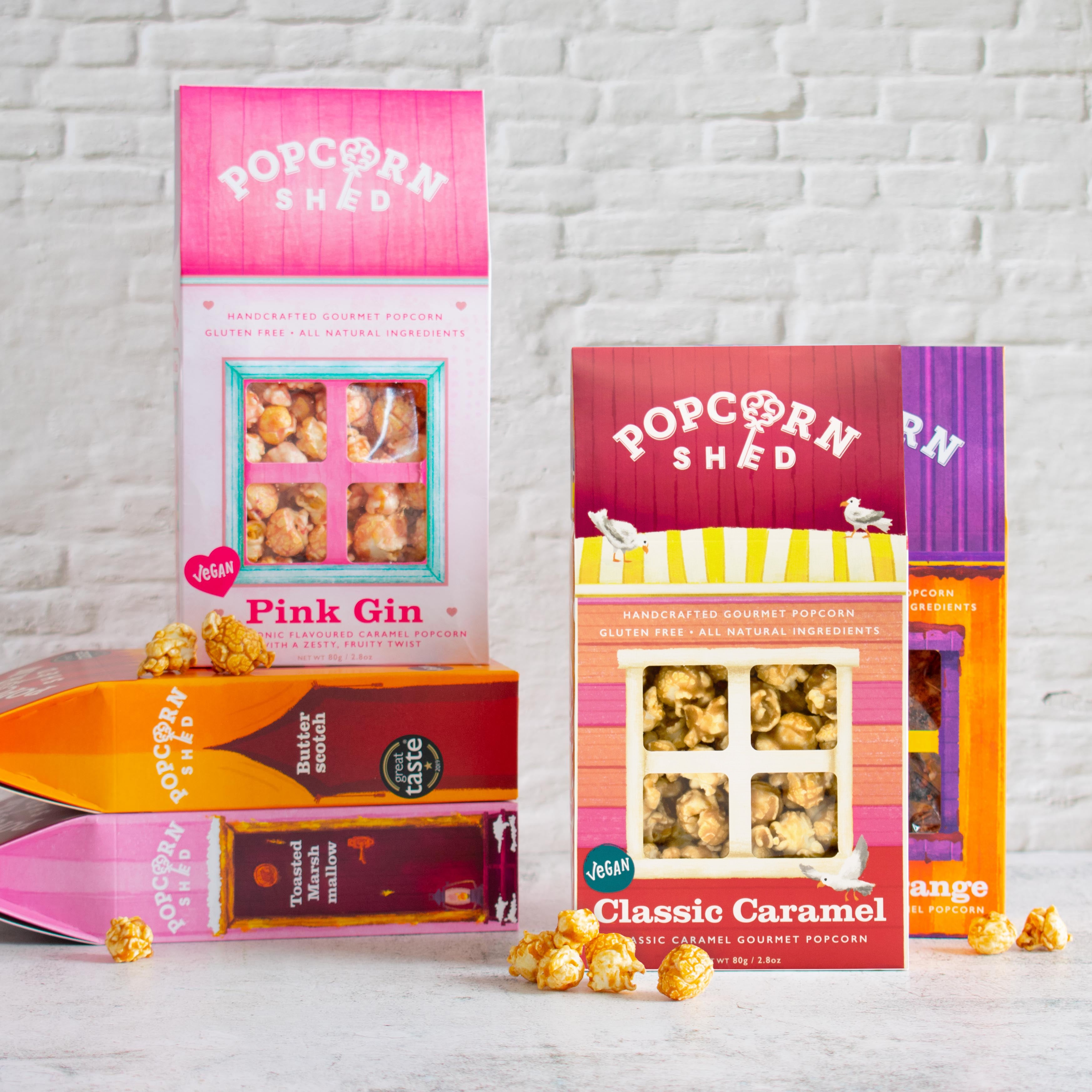 Vegan Gourmet Popcorn Selection 5 Popcorn Sheds