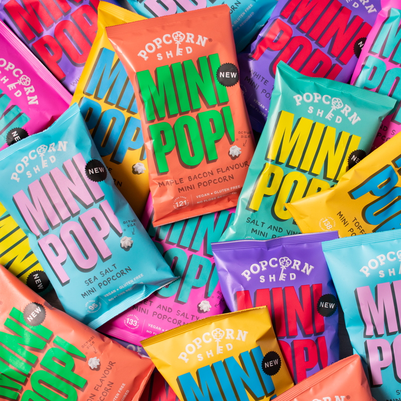 Mini Pop!® Toffee - 6 x Single Serve Bags - Popcorn Shed