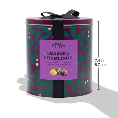 Season's Greetings Popcorn Gift Tin - Popcorn Shed