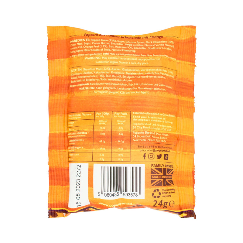 Chocolate Orange Popcorn Snack Packs (NEW) - Popcorn Shed