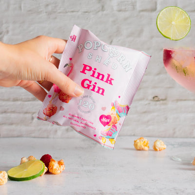 Pink Gin Popcorn Snack Packs - Popcorn Shed