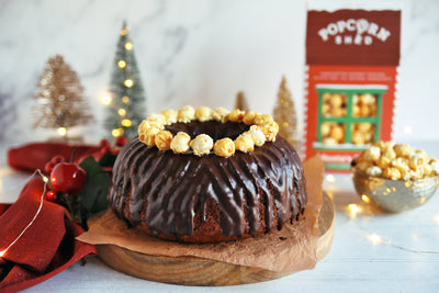 Vegan Christmas Popcorn Bundt Cake Recipe