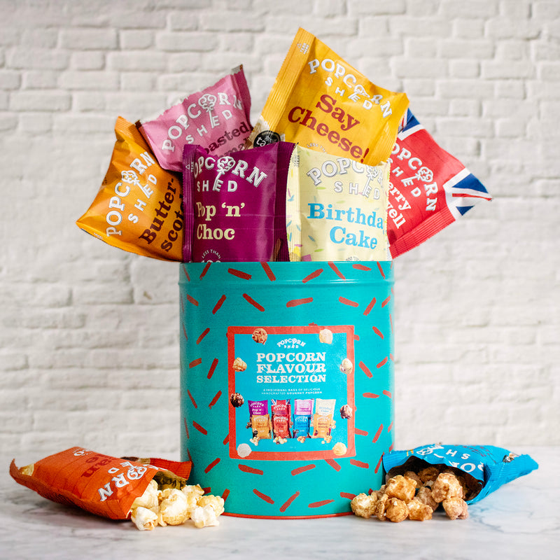 Popcorn Flavour Snack Selection Tin