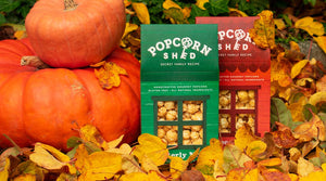 Popcorn Shed's Autumn Popcorn Collection. Pictured: Peanut Butter and Pecan Pie Popcorn.