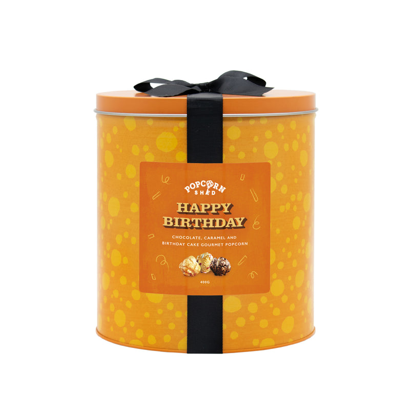 Happy Birthday Popcorn Gift Tin