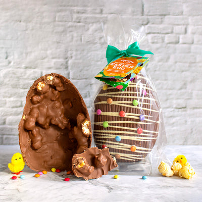 Chocolate Popcorn Easter Egg