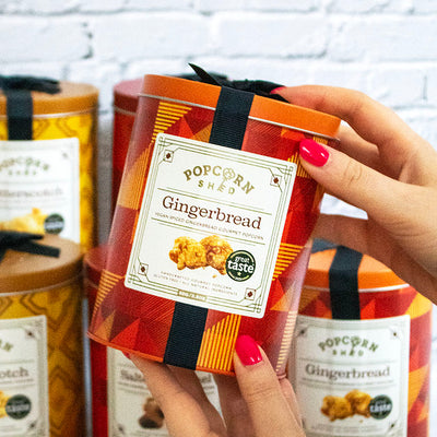 Gingerbread Popcorn Mini Gift Tin