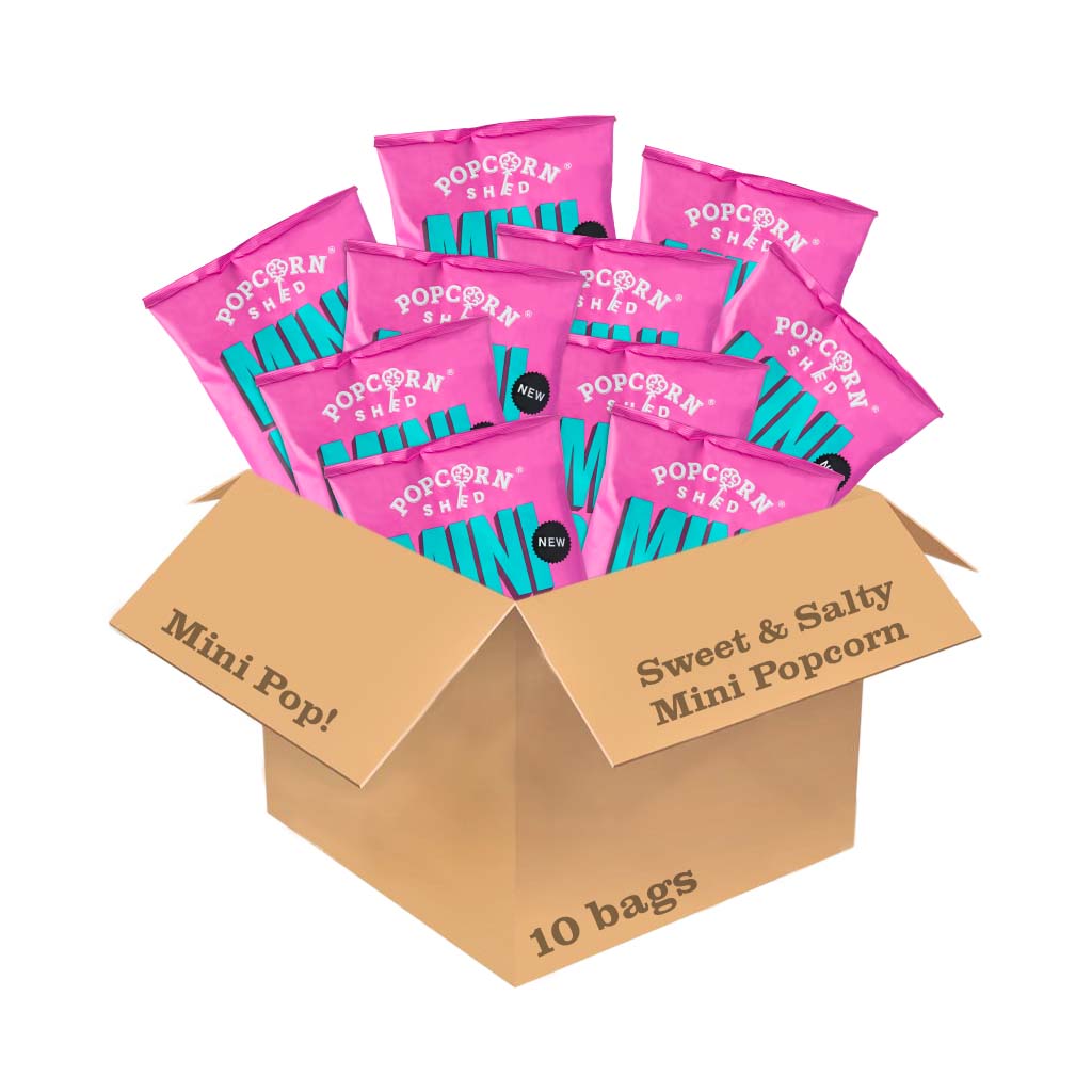 Mini Pop Packing Mini Pop!® Sweet & Salty | Case of 10 x Sharing Bags | Popcorn Shed