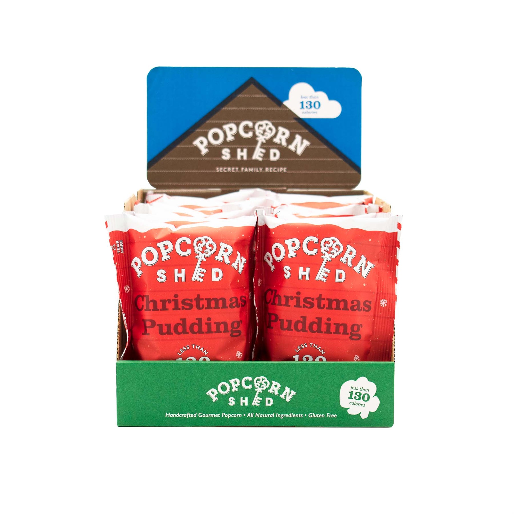Christmas Pudding Popcorn Snack Packs | Vegan Treats | Popcorn Shed