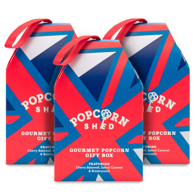 British Gourmet Popcorn Gift Box - 3 Pack - Popcorn Shed