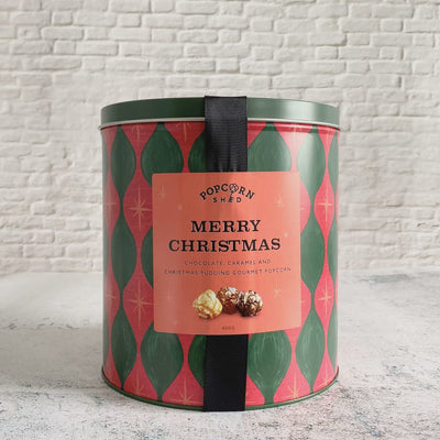 Merry Christmas Popcorn Large Gift Tin