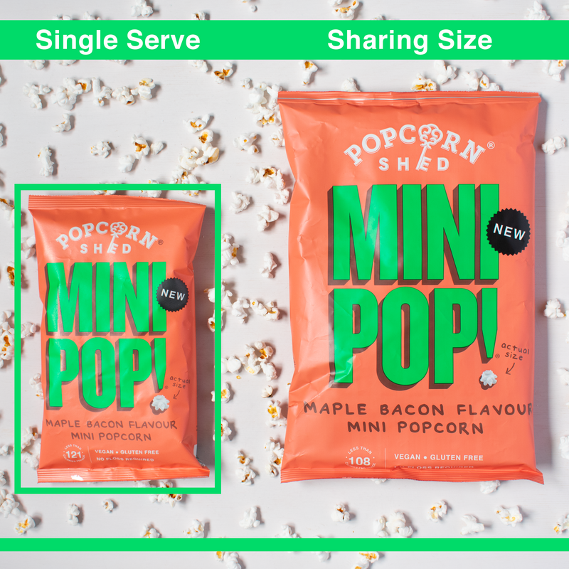 Mini Pop!® Maple Bacon - 6 x Single Serve Bags - Popcorn Shed