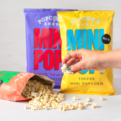 Mini Pop!® Luxury Popcorn Sharing Selection - 3 Vegan Flavours - Popcorn Shed