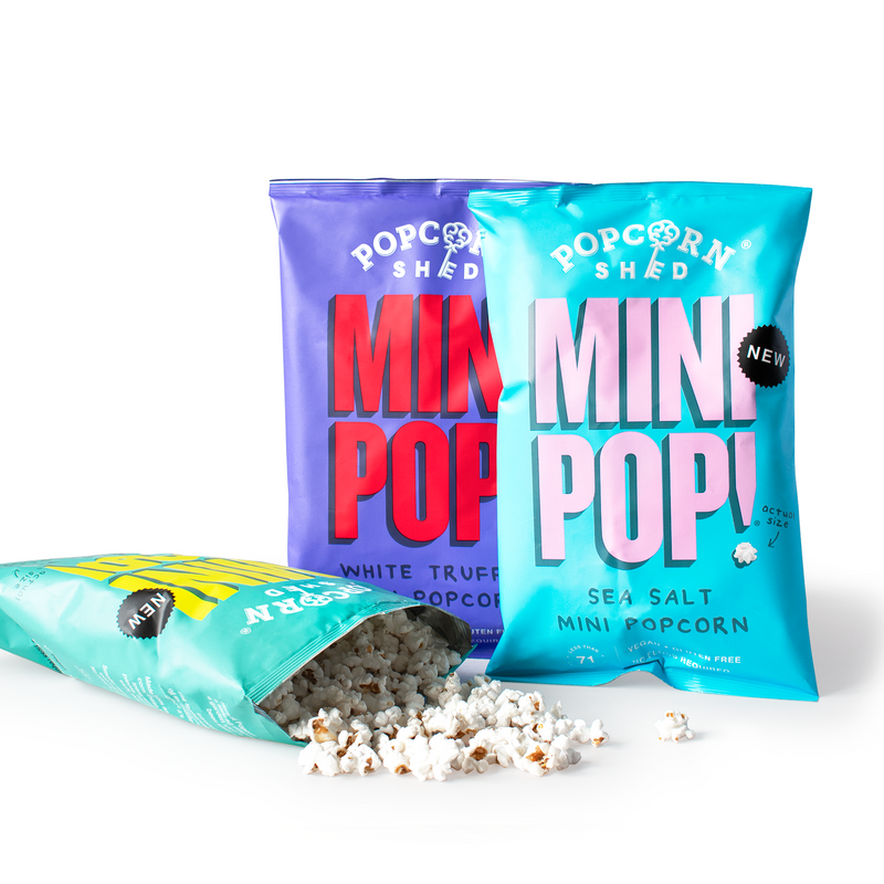 Mini Pop!® Savoury Popcorn Sharing Selection - 3 Vegan Flavours - Popcorn Shed
