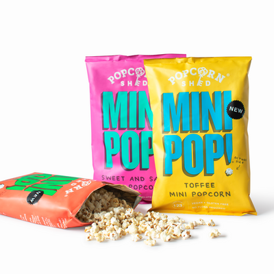 Mini Pop!® Sweet Popcorn Sharing Selection - 3 Vegan Flavours - Popcorn Shed