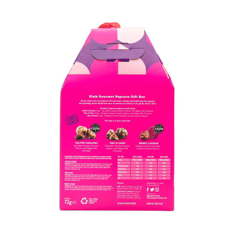 Pink Gourmet Popcorn Gift Box - Popcorn Shed