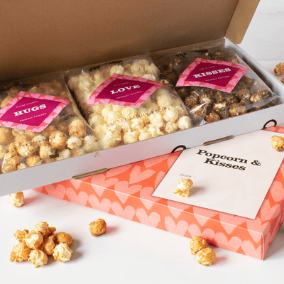 'Popcorn & Kisses' Gourmet Popcorn Letterbox Gift - Popcorn Shed