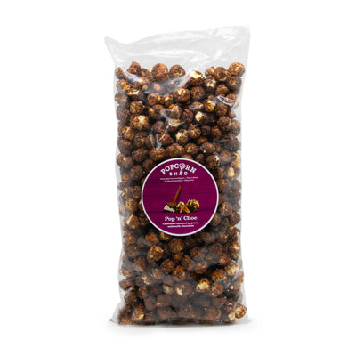 Pop N Choc - Chocolate Caramel Popcorn - 500g Mega Bag - Popcorn Shed