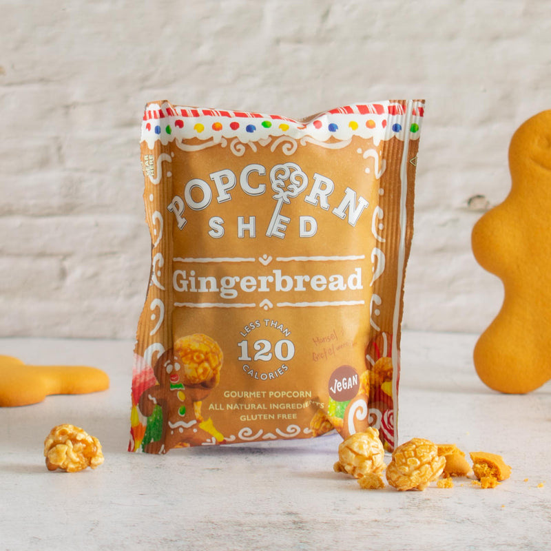 Gingerbread Popcorn Snack Packs - Popcorn Shed