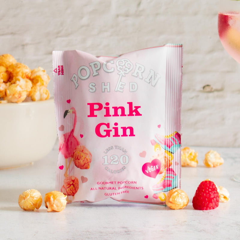 Pink Gin Popcorn Snack Packs - Popcorn Shed