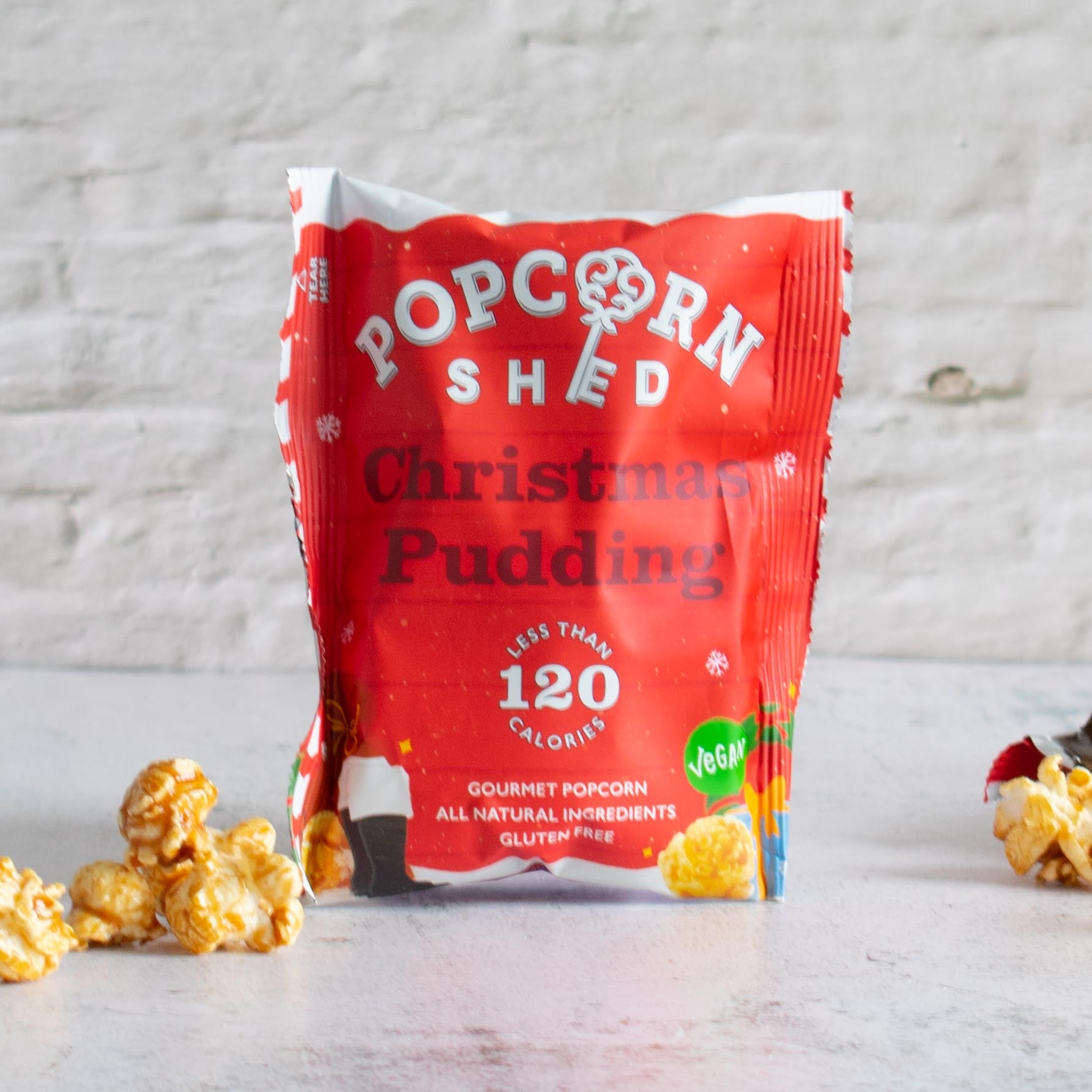 Christmas Pudding Popcorn Snack Packs | Vegan Treats | Popcorn Shed