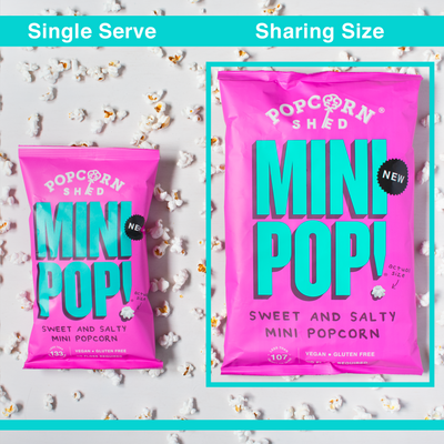Mini Pop!® Sweet & Salty - Case of 10 x Sharing Bags - Popcorn Shed