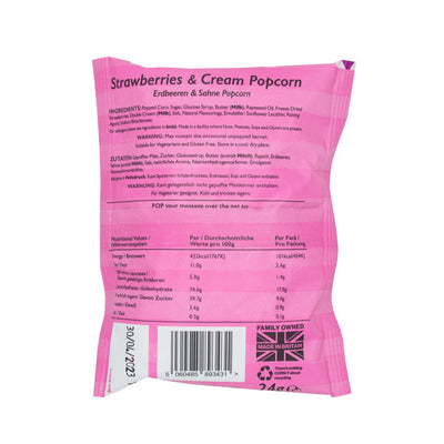 Strawberries & Cream Popcorn Snack Packs - Popcorn Shed