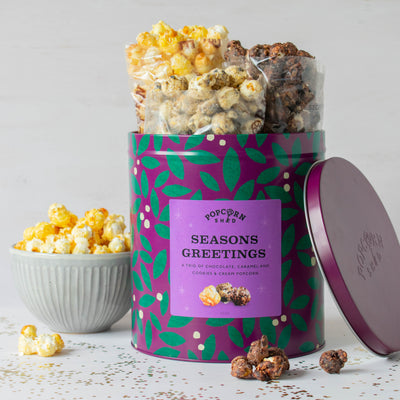Season's Greetings Popcorn Gift Tin - Popcorn Shed