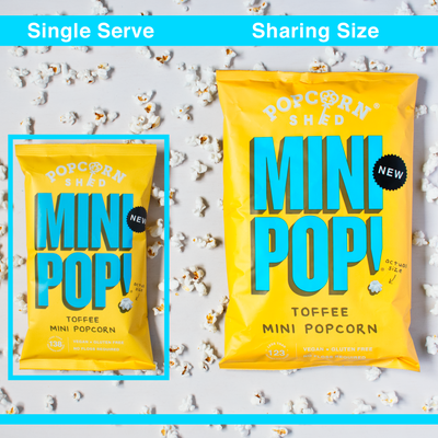 Mini Pop!® Vegan Tasting Variety 10 Pack - 5 Vegan Flavours - Popcorn Shed