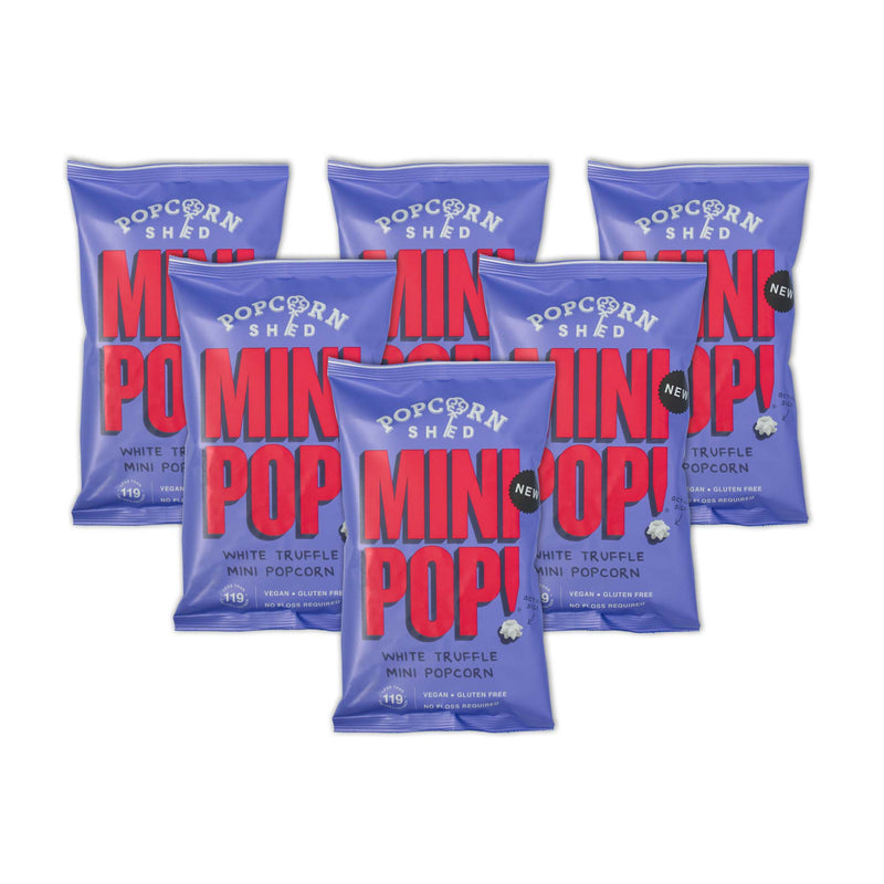 Mini Pop!® White Truffle - 6 x Single Serve Bags - Popcorn Shed
