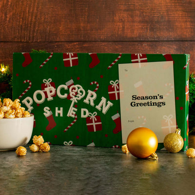 'Season's Greetings' Vegan Gourmet Popcorn Letterbox Gift - Popcorn Shed