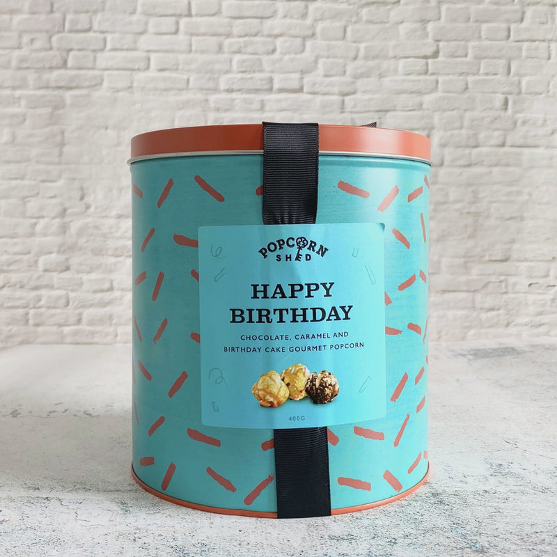 Happy Birthday Popcorn Gift Tin